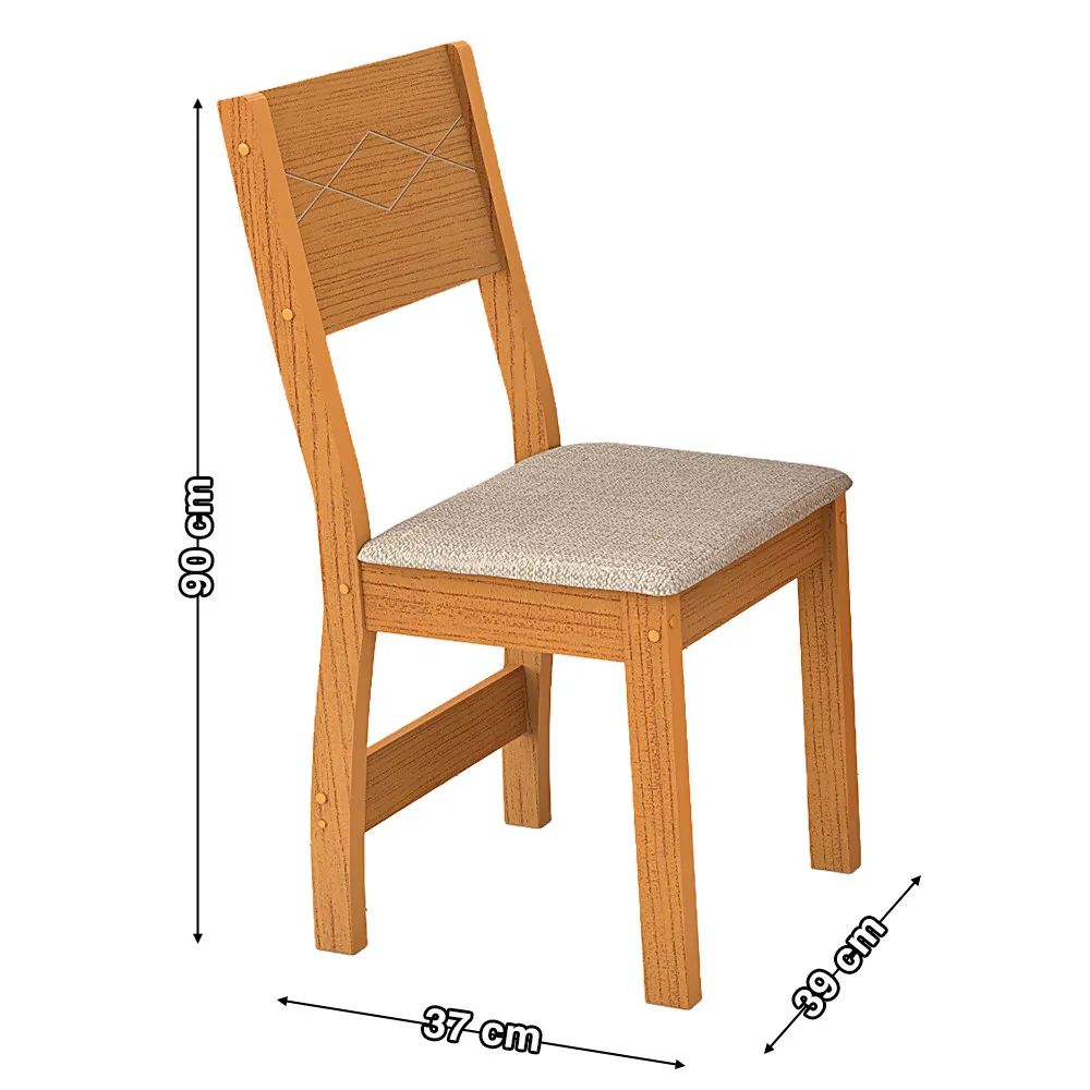 Conjunto de Mesa Destak com 4 Cadeiras Siena – São Carlos - Imagem 4