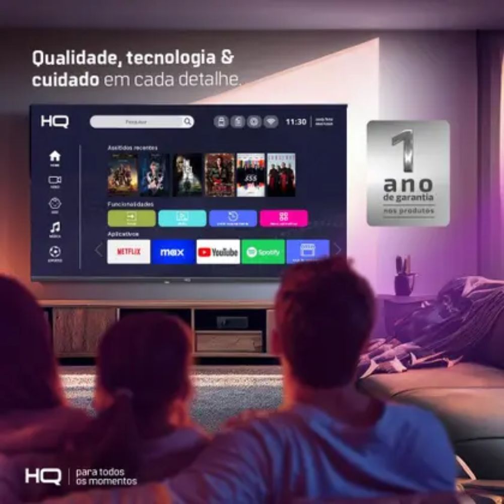 Smart TV HQ 40" Full HD Android 12 - Imagem 6
