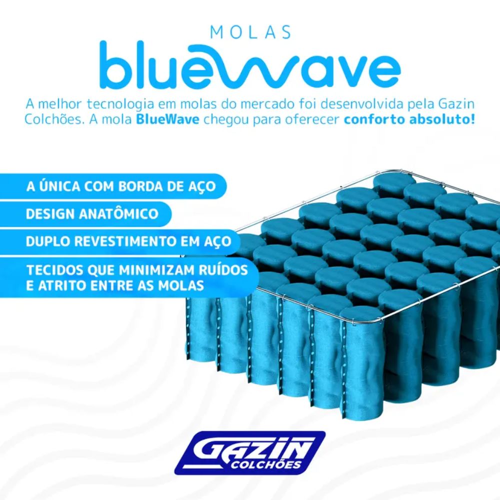 Colchão Cama Box King Gazin Lazzari BlueWave 193x203 - Imagem 8