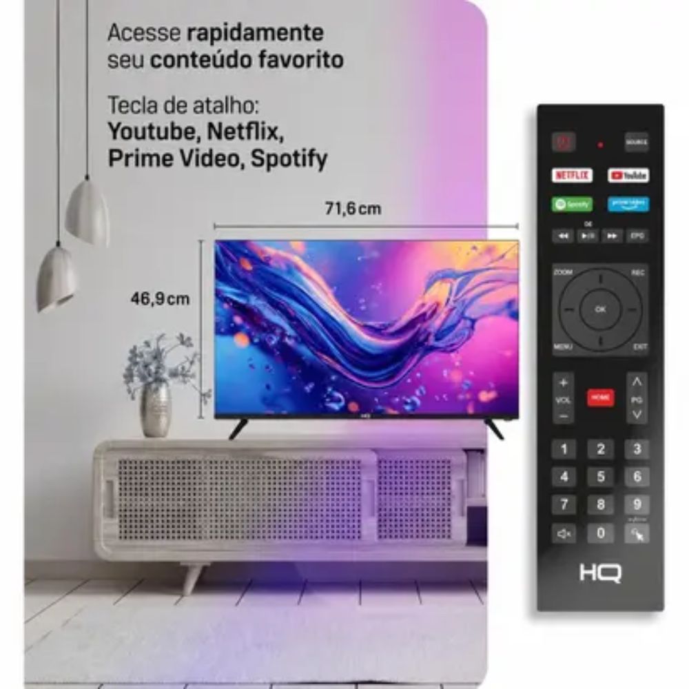 Smart TV HQ 40" Full HD Android 12 - Imagem 8