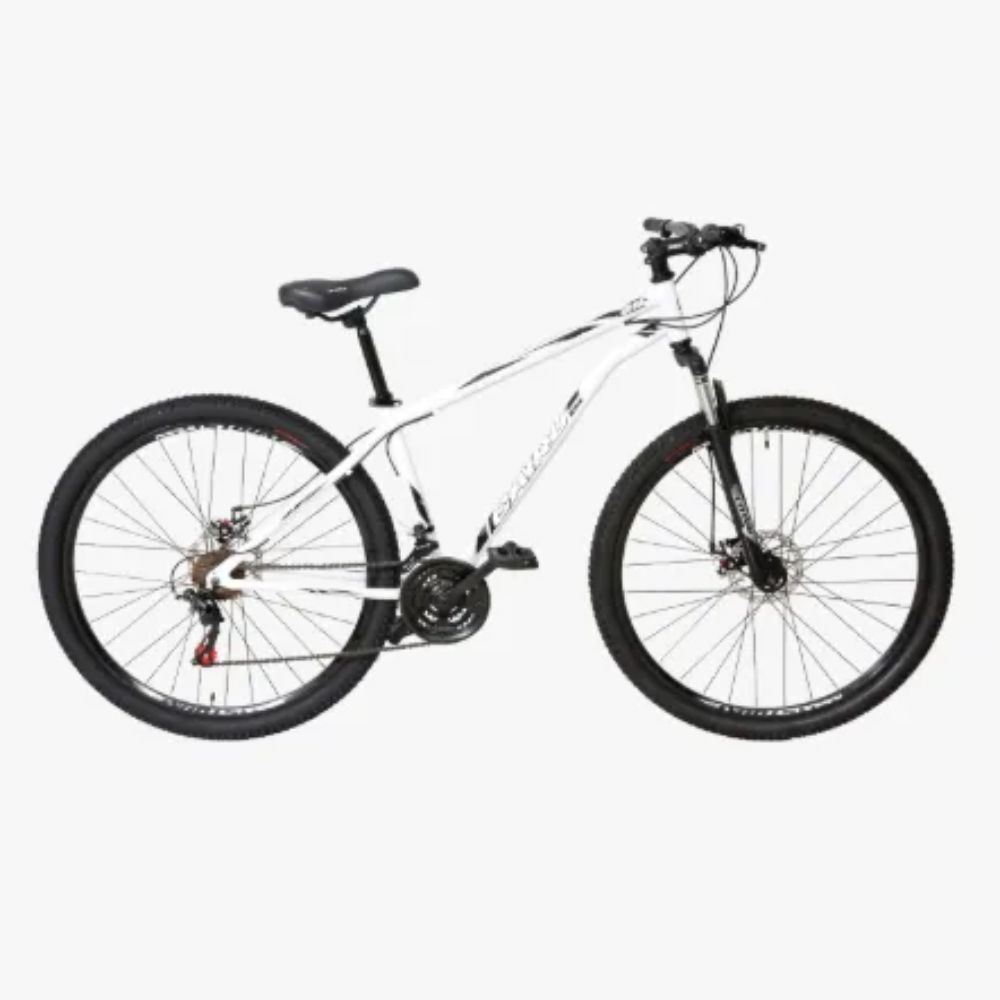 Bicicleta Aro 29 MTB Masculina 21V Branca/Preto