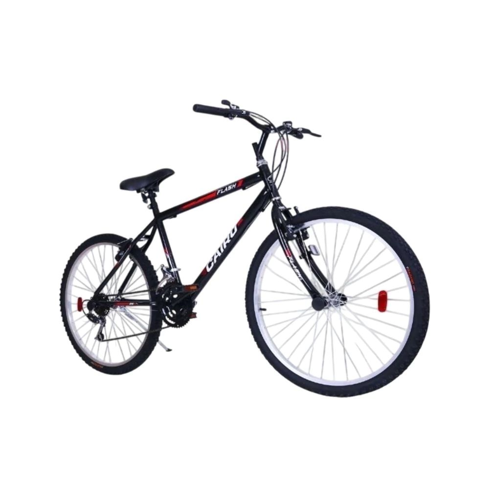 Bicicleta Cairu Flash Aro 26 21 Marchas Preto/Vermelho
